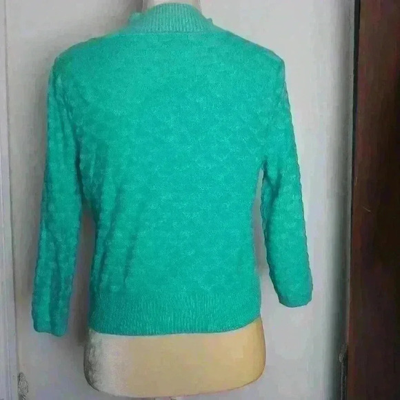 Thesis crop mint sweater Sz Small - Picture 3 of 5